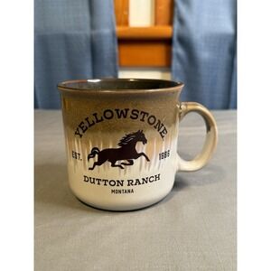 Yellowstone Dutton Ranch Montana Reactive Glaze Ceramic Camper Mug, 20 Ounces